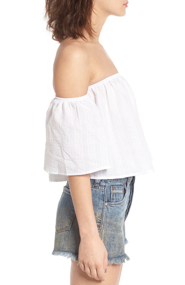 Socialite Off the Shoulder Crop Top, Alternate, color, 