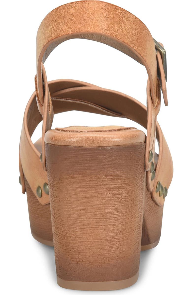 KORKS Leda Ankle Strap Platform Sandal, Alternate, color, Light Brown