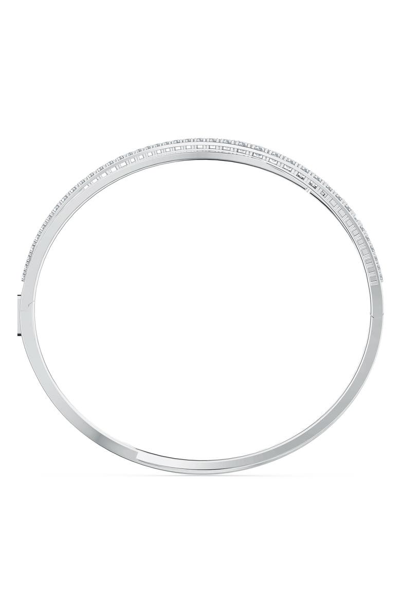 Swarovski Hyperbola Bangle, Alternate, color, Silver