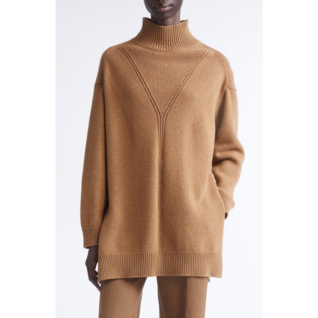 FFORME Loletta Boyfriend Wool & Cashmere Sweater in Camel Melange  product
