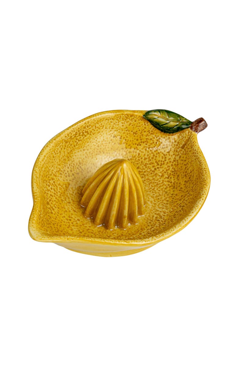 Storied Home Countryside Citrus Stoneware Lemon Juicer, Multicolor, Main, color, Yellow