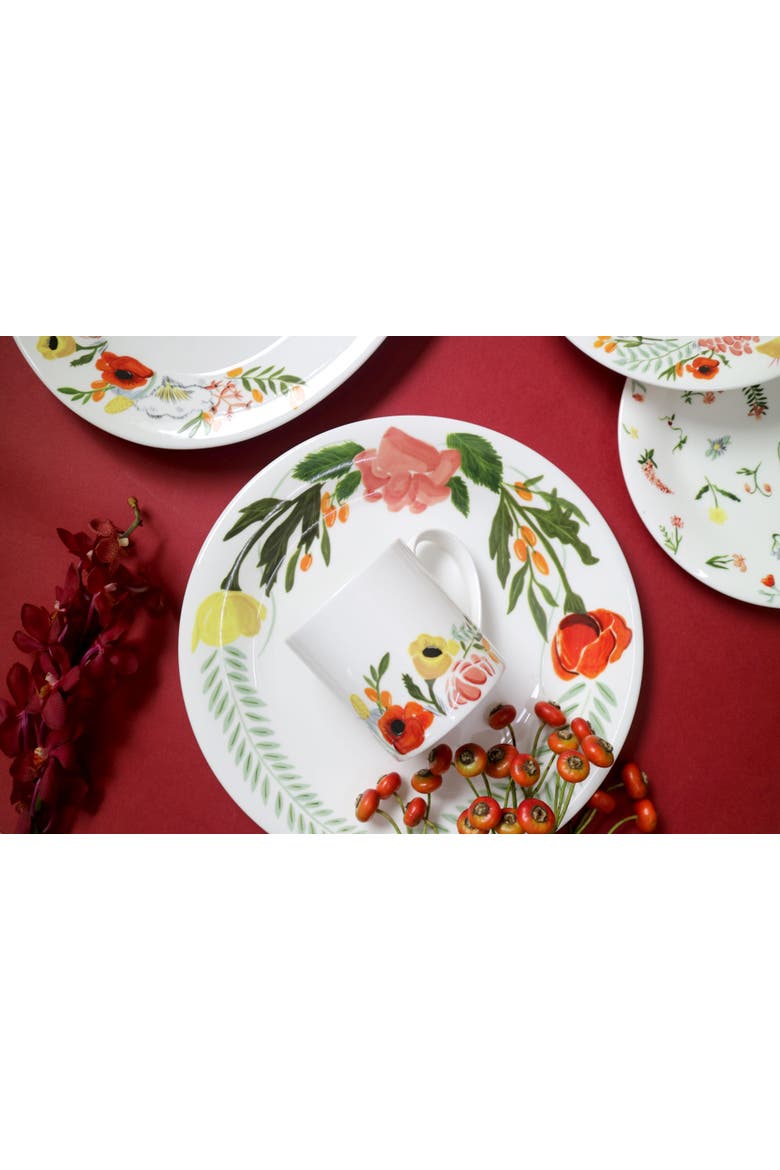 Language of Flowers Dinner Plate, Alternate, color, Multi