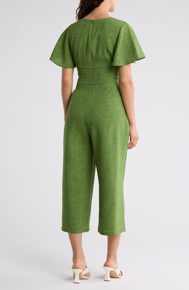 Tahari ASL Flutter Sleeve Wide Leg Jumpsuit, Alternate, color,