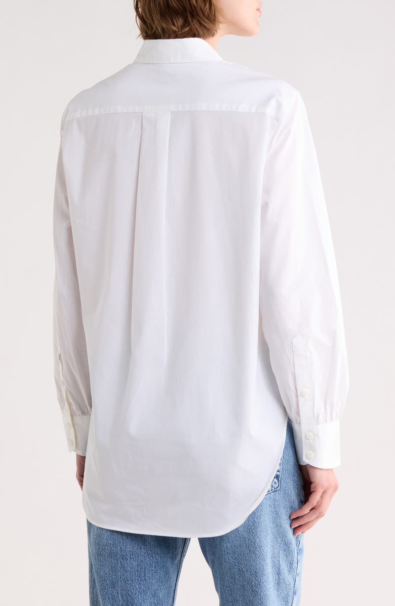 rag & bone Max Cotton Button-Up Shirt, Alternate, color, White