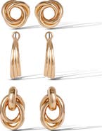 Jessica Simpson Mixed Shape Earring Set