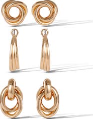Jessica Simpson Mixed Shape Earring Set