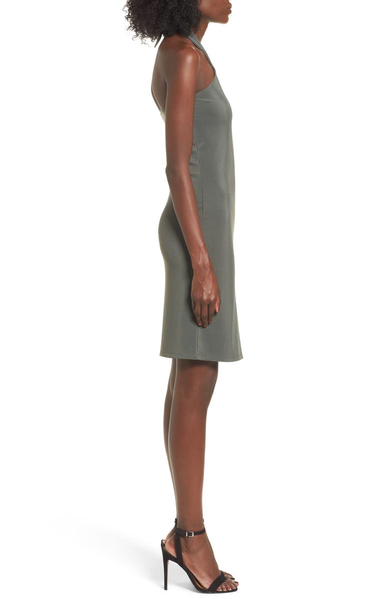 Leith Halter Body-Con Dress, Alternate, color, Olive Sarma