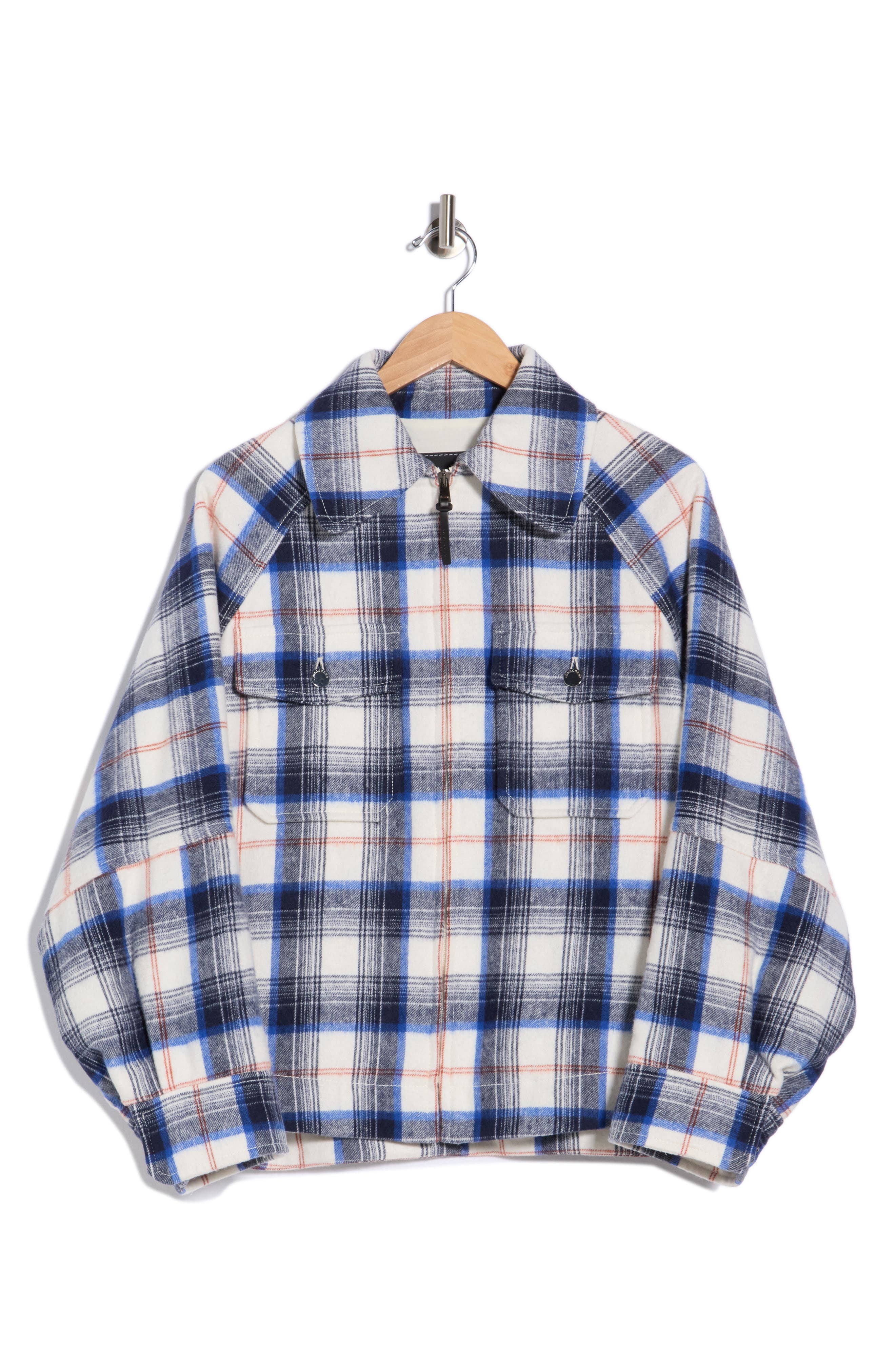Plaid Zip Front Jacket