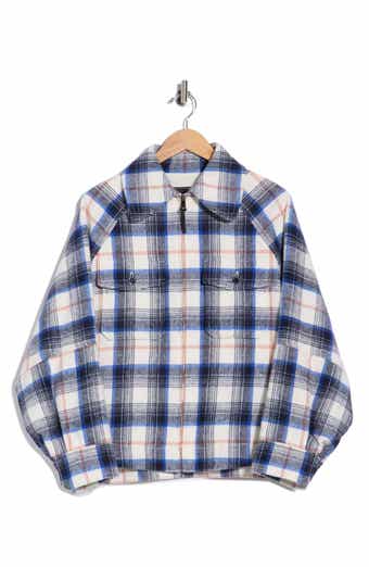 Plaid Zip Front Jacket