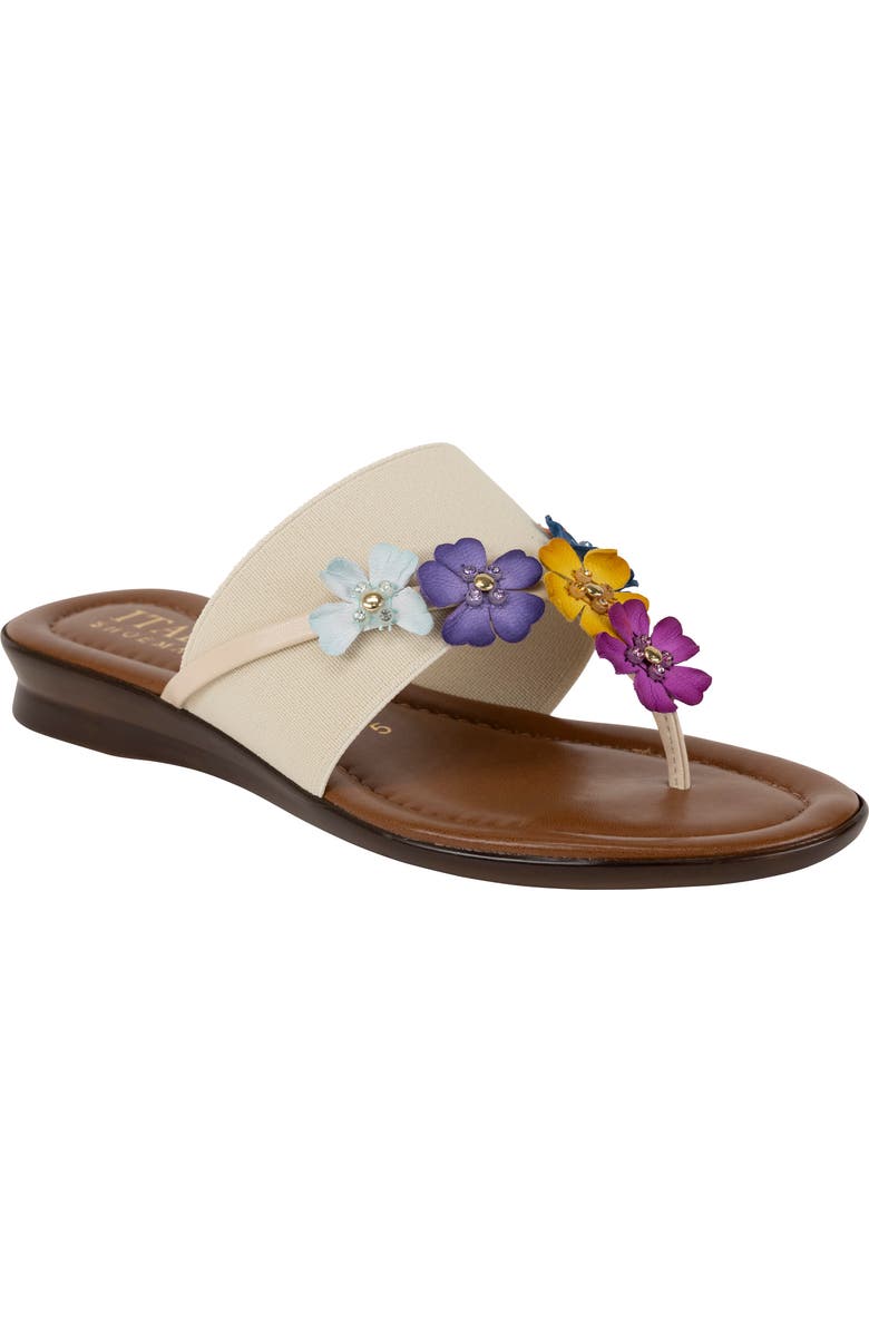 ITALIAN SHOEMAKERS Ayelen Flower Sandal, Main, color, Bright Multi
