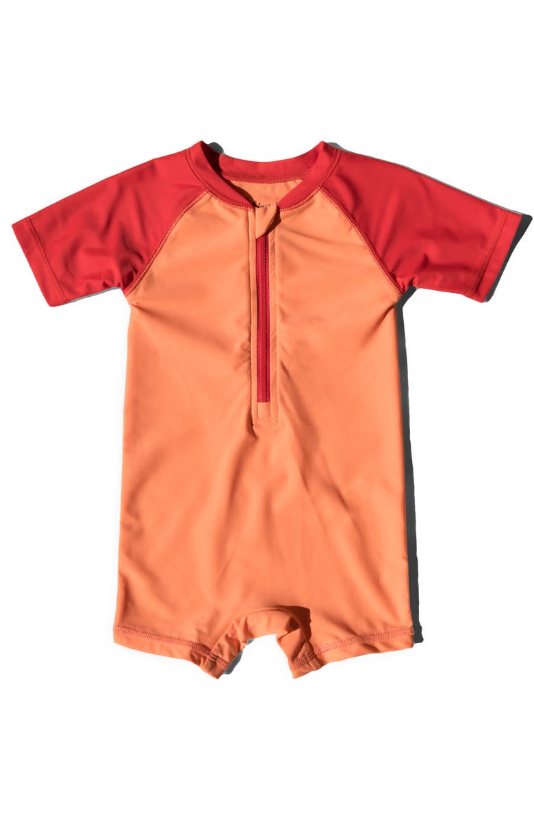 Leveret Baby One-Piece Rashguard, UPF 50+ Sun Protection Swimwear, Alternate, color, 