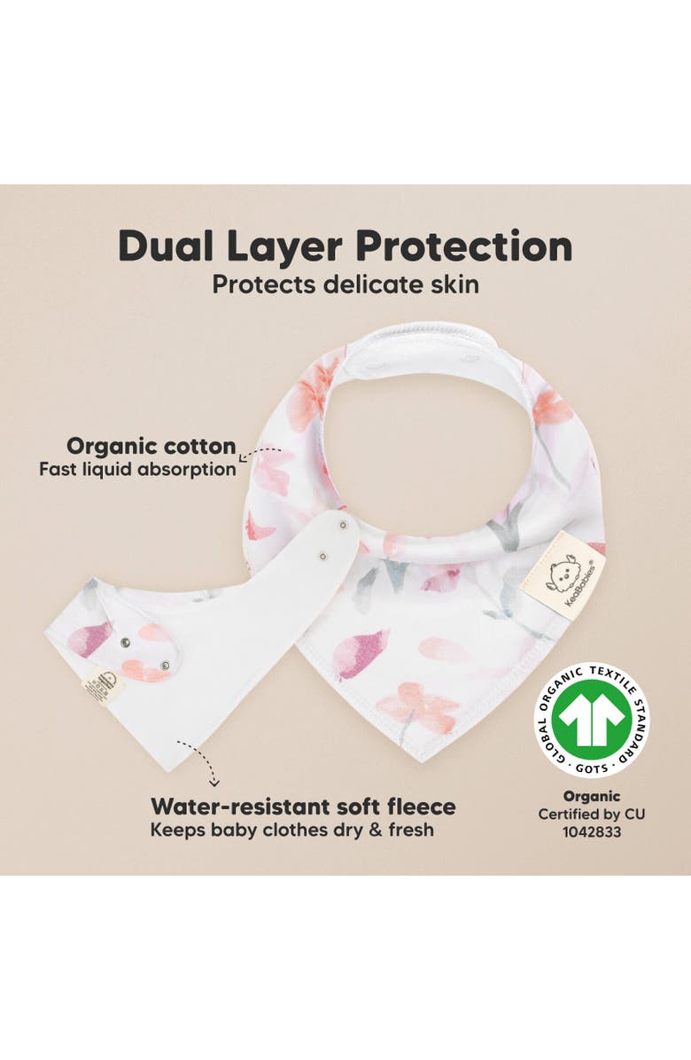 KeaBabies 8-Pack Organic Bandana Bibs, Alternate, color, Bloom
