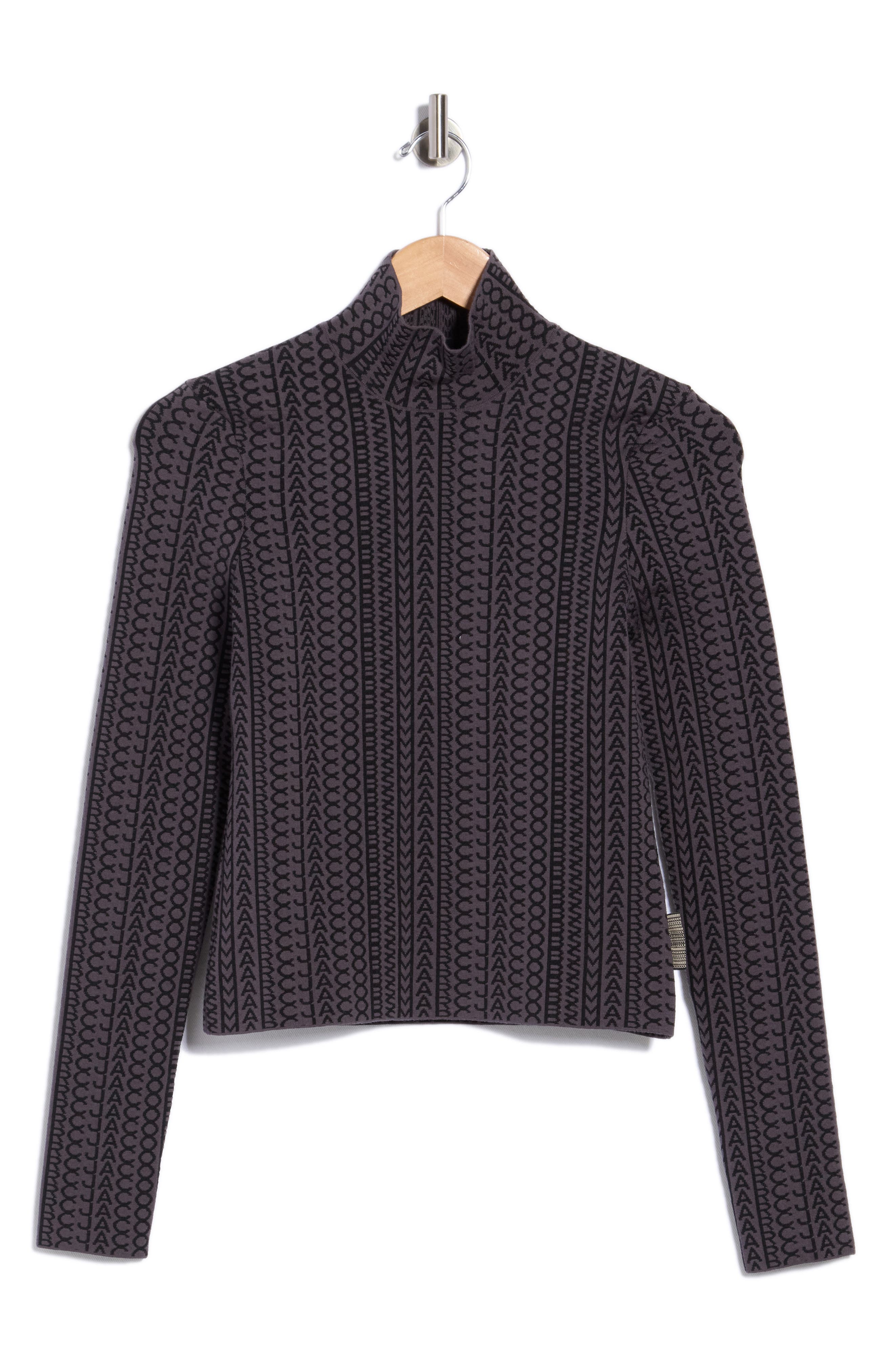 Monogram Knit Mockneck Top