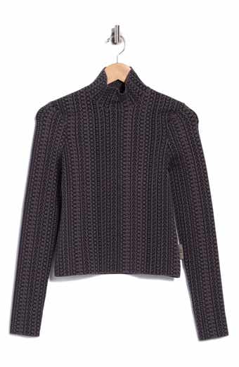 Monogram Knit Mockneck Top