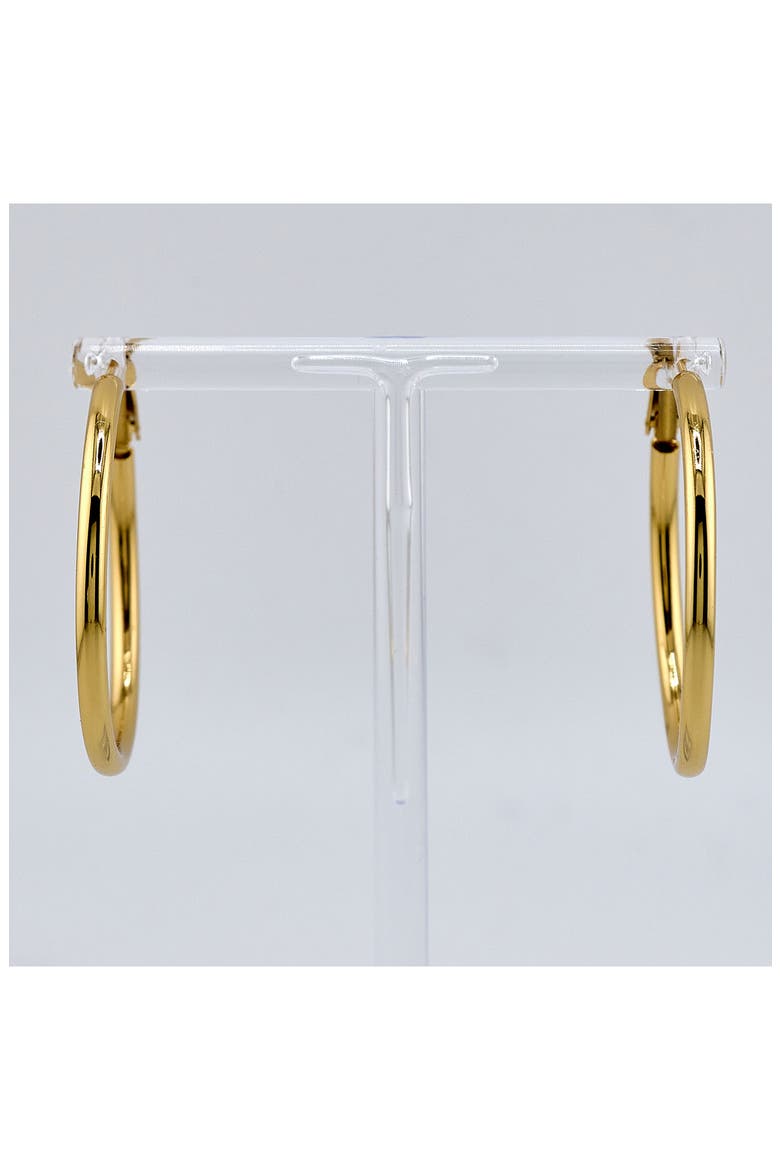Slim Hoop Earrings, Alternate, color, GOLD