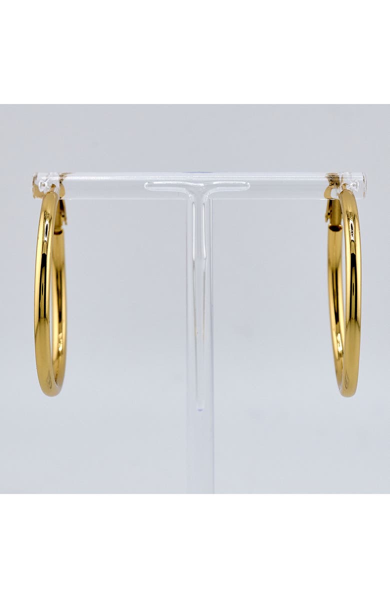 AMERICAN EXCHANGE Slim Hoop Earrings, Alternate, color, Gold