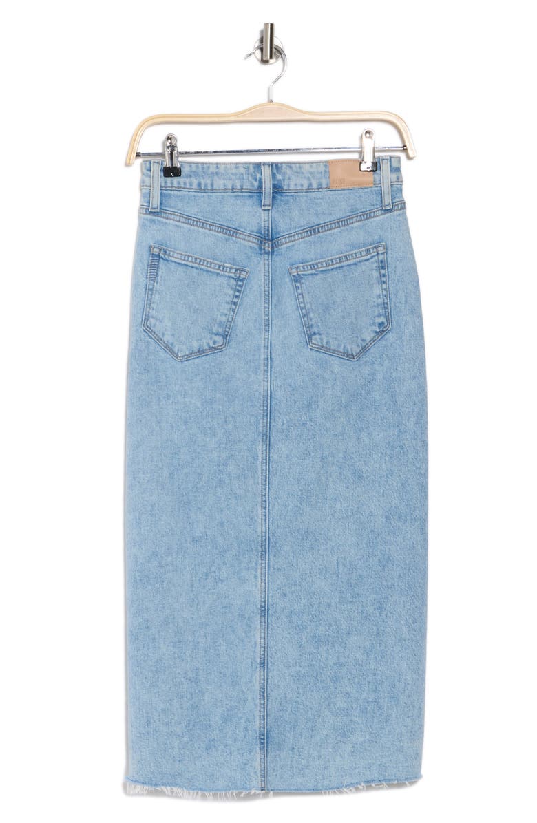 PAIGE Meadow Front Slit Denim Midi Skirt, Alternate, color, Cori Distressed