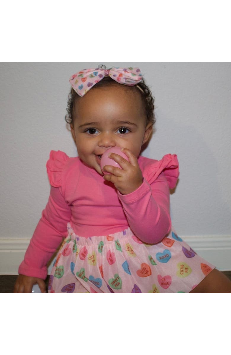 Sweet Wink Candy Hearts Valentine
s Day Tulle Bow Baby Headband, Alternate, color, 