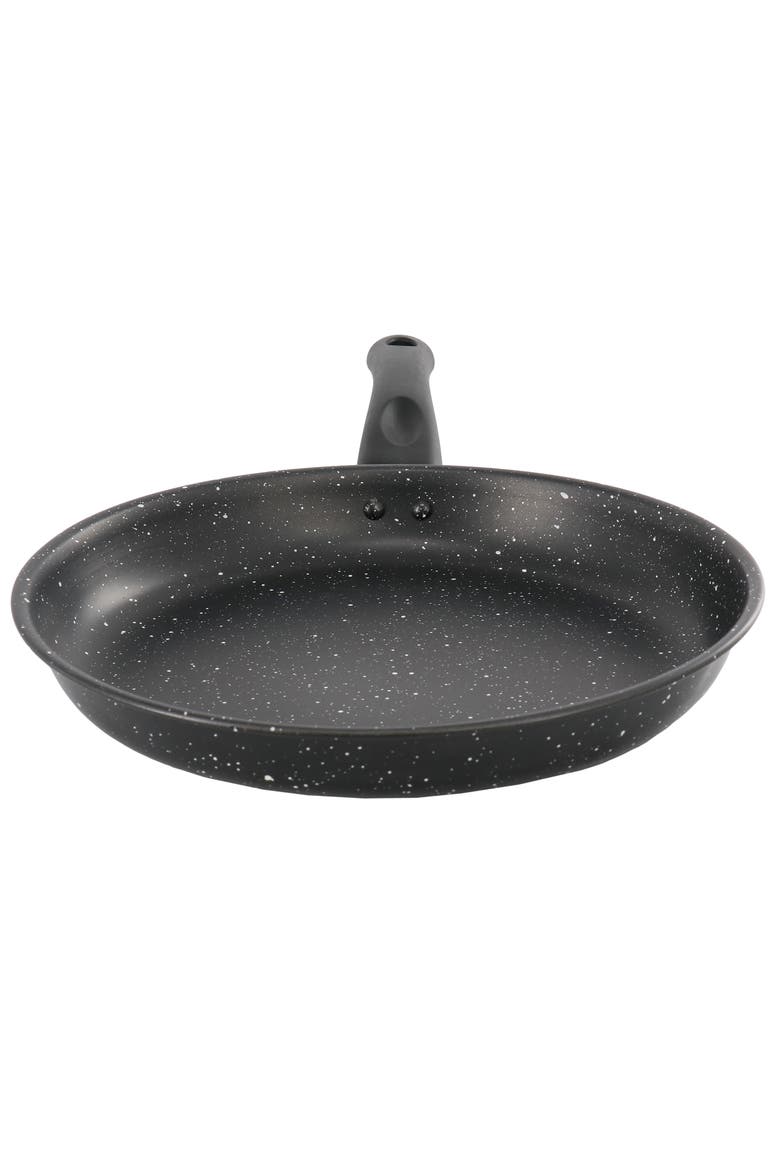 Delhi 11 Inch Round Nonstick Carbon Steel Frying Pan, Alternate, color, White