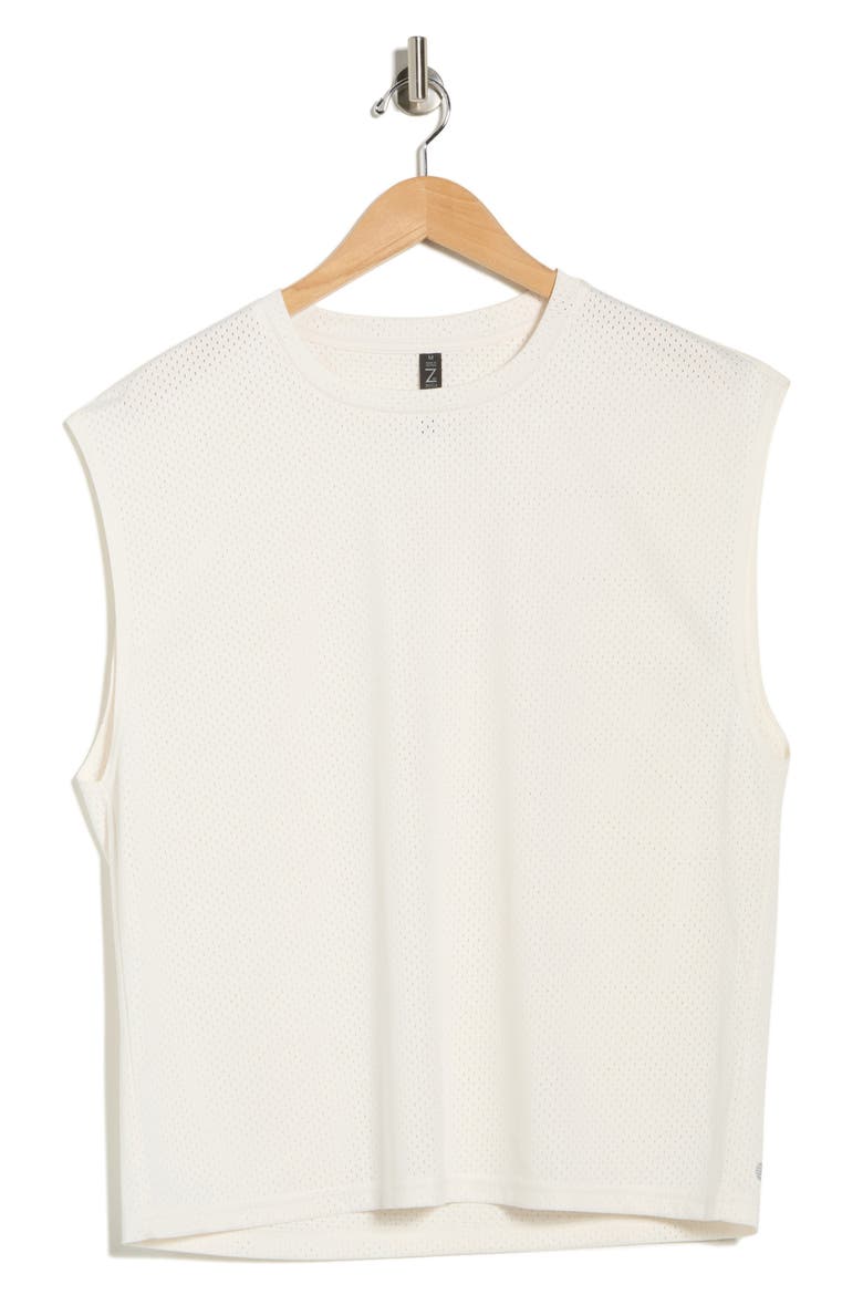 Mesh Muscle Tank, Alternate, color, WHITE HOT