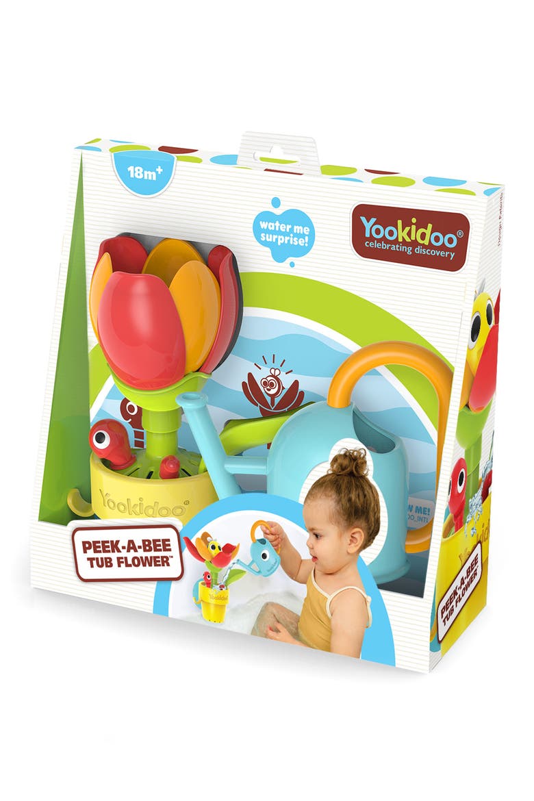 Peek-A-Bee Tub Flower Bath Toy, Alternate, color, MULTI