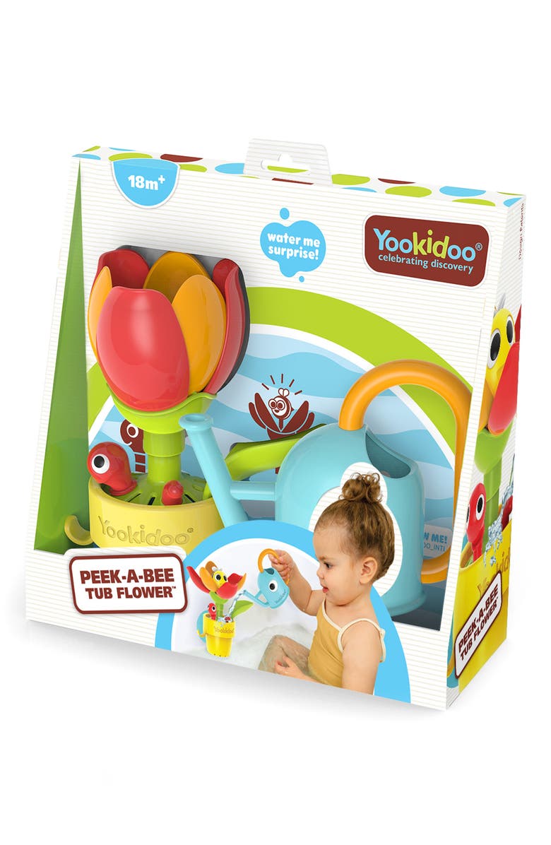 Yookidoo Peek-A-Bee Tub Flower Bath Toy, Alternate, color, Multi