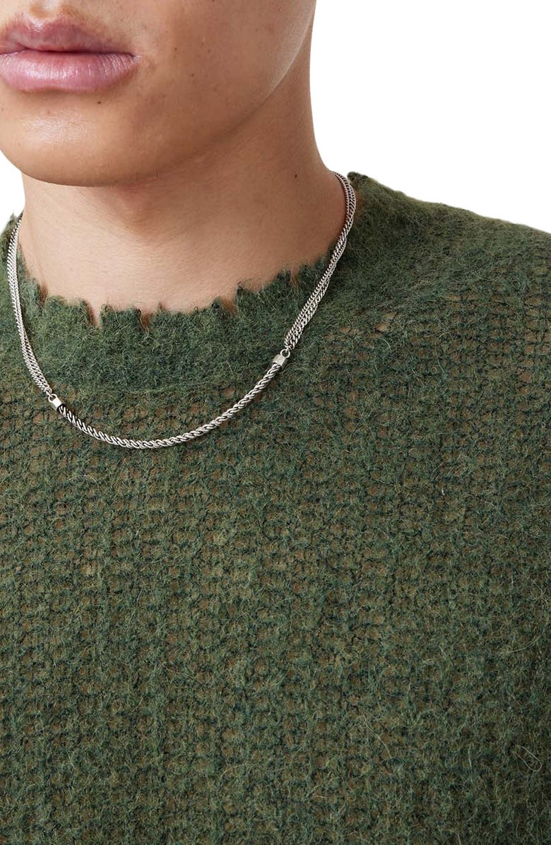 AllSaints Bleaker Raw Edged Crewneck Sweater, Alternate, color, 