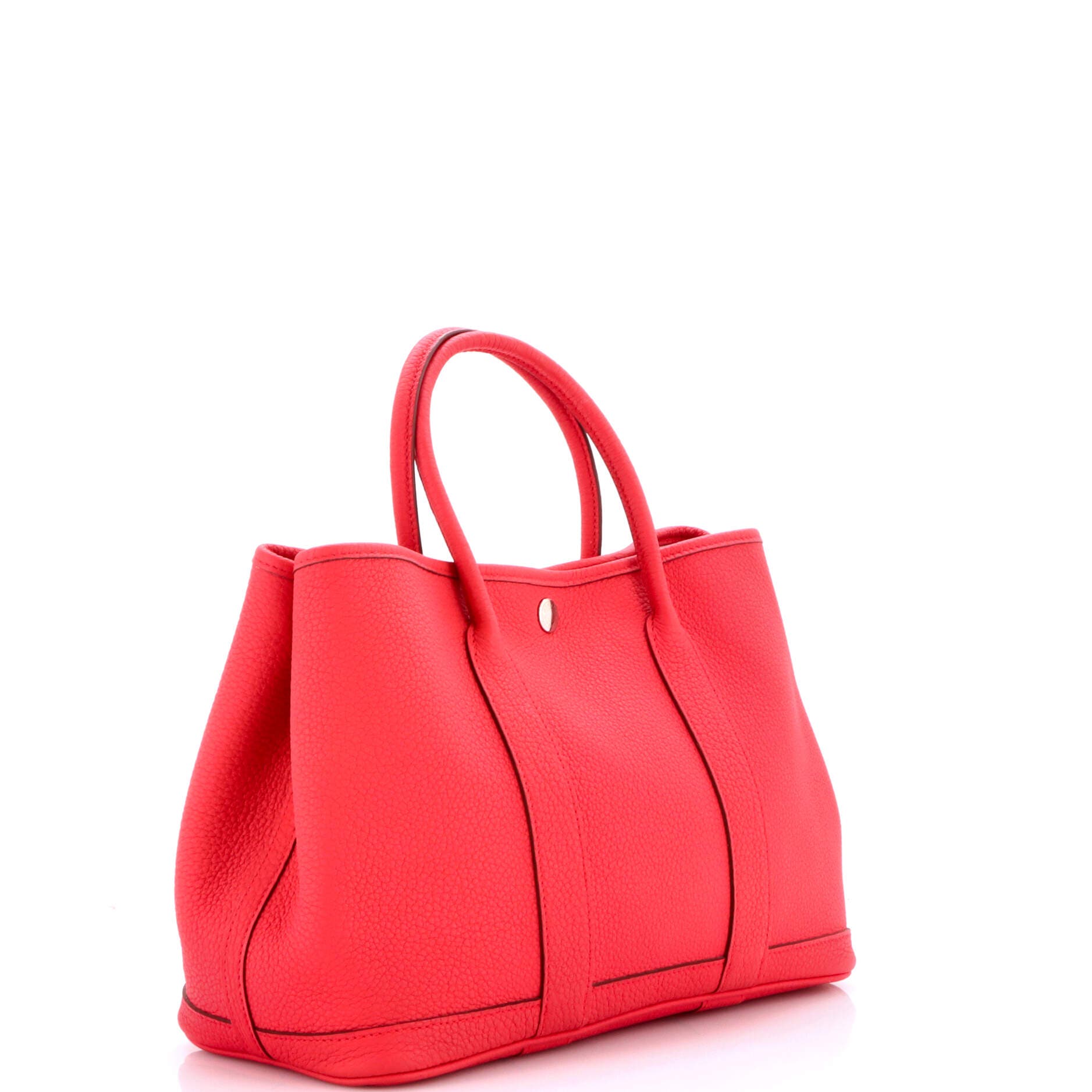 Pre-Owned Hermes Garden Party Tote Leather 30, Alternate, color, Bougainvillier