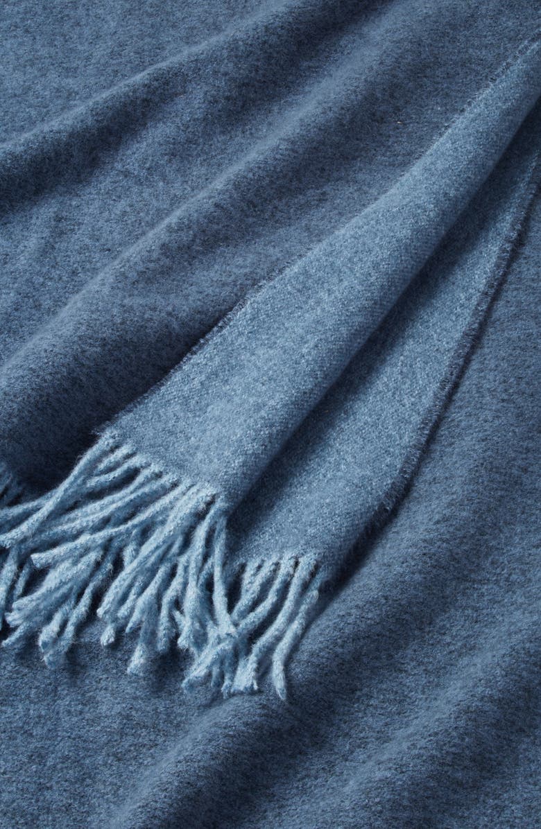 Nordstrom Woven Fringe Throw Blanket, Alternate, color, Navy Blue