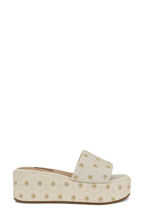 Shop Nine West Copen Platform Sandal In Off White