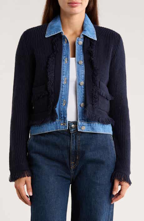 NVLT Denim Collar Cardigan
