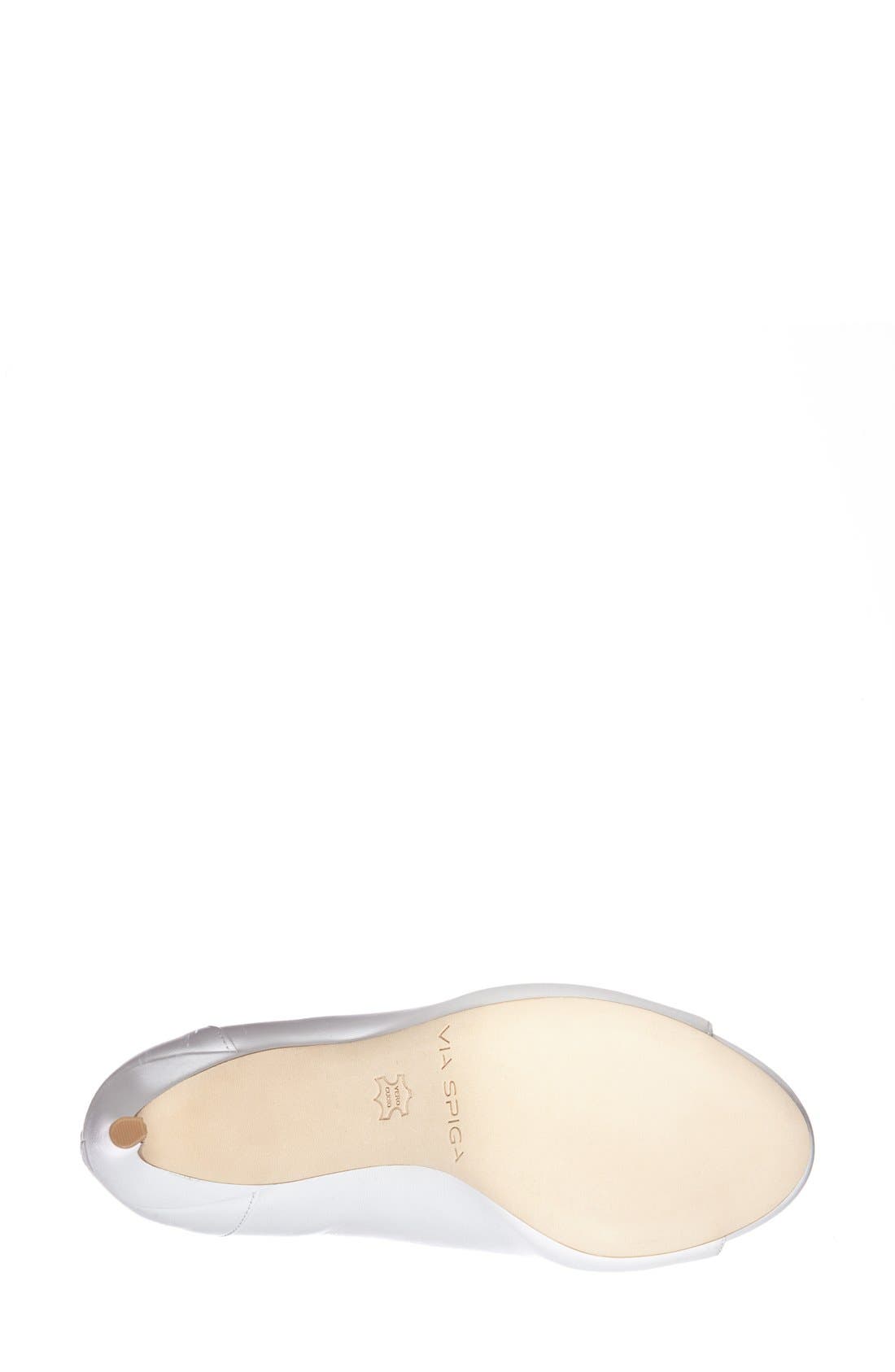 'Nessa 2' Leather Open Toe Bootie, Alternate, color, WHITE NAPPA
