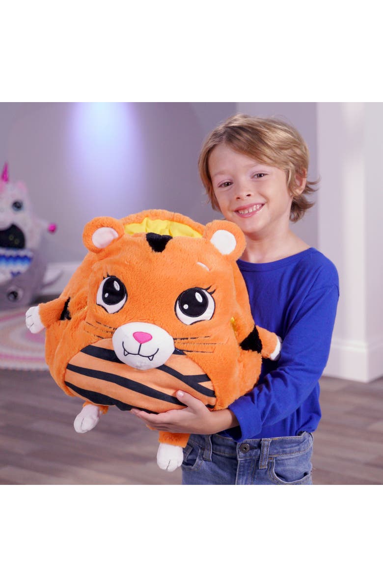 Mushabelly J∙Animals Tiger 15 Inch Plush, Alternate, color, Orange
