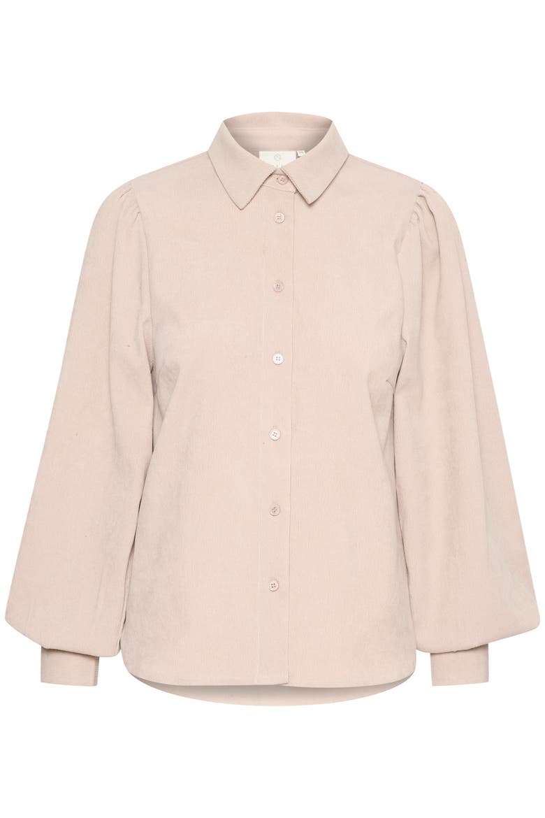 KAhermine Velvet Voluminous Sleeve Shirt, Alternate, color, Feather Gray C.