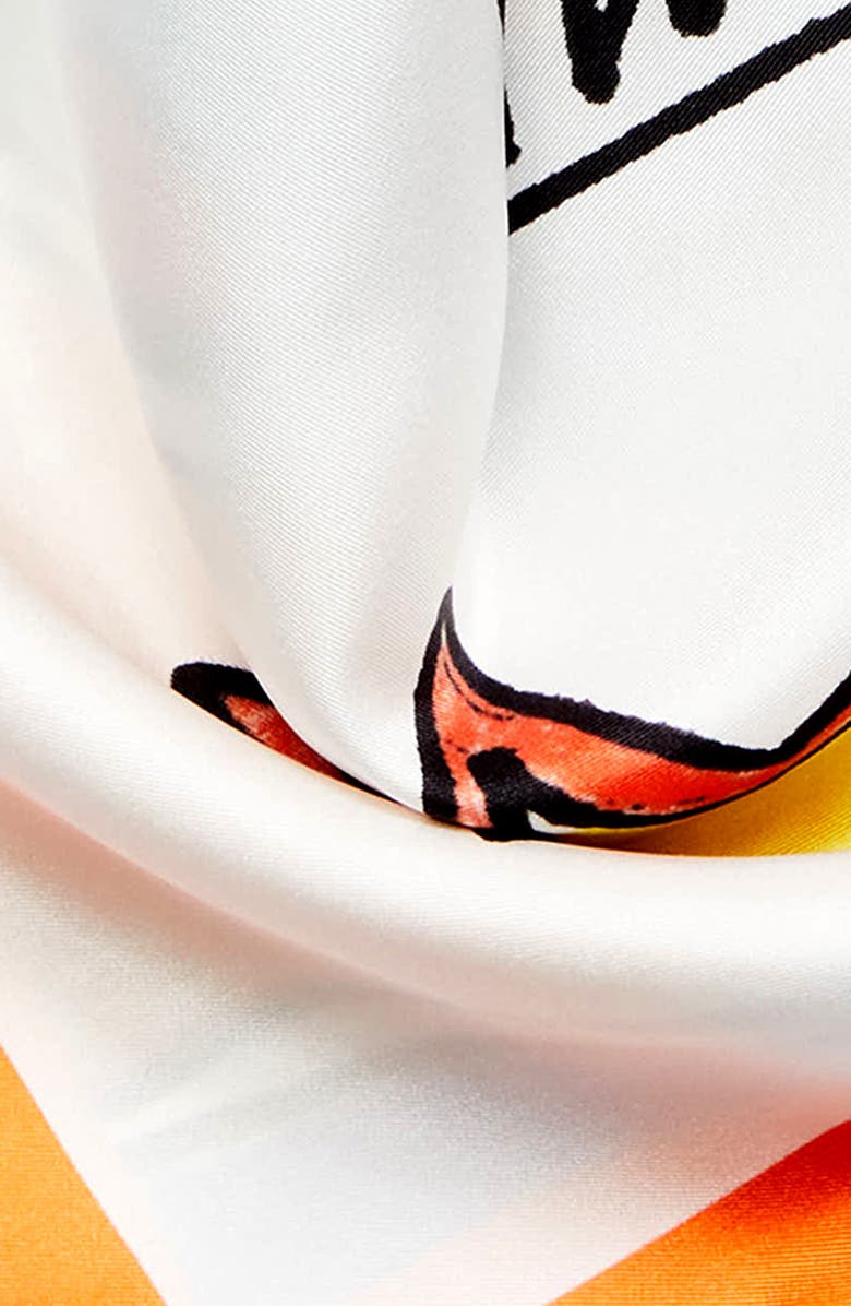 Missoni Doodle Print Silk Square Scarf, Alternate, color, White Multi