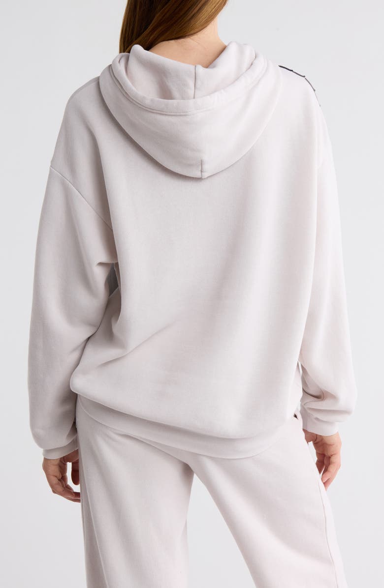 Aviator Nation Cross Stripe Hoodie, Alternate, color, Dove Grey/ Grey