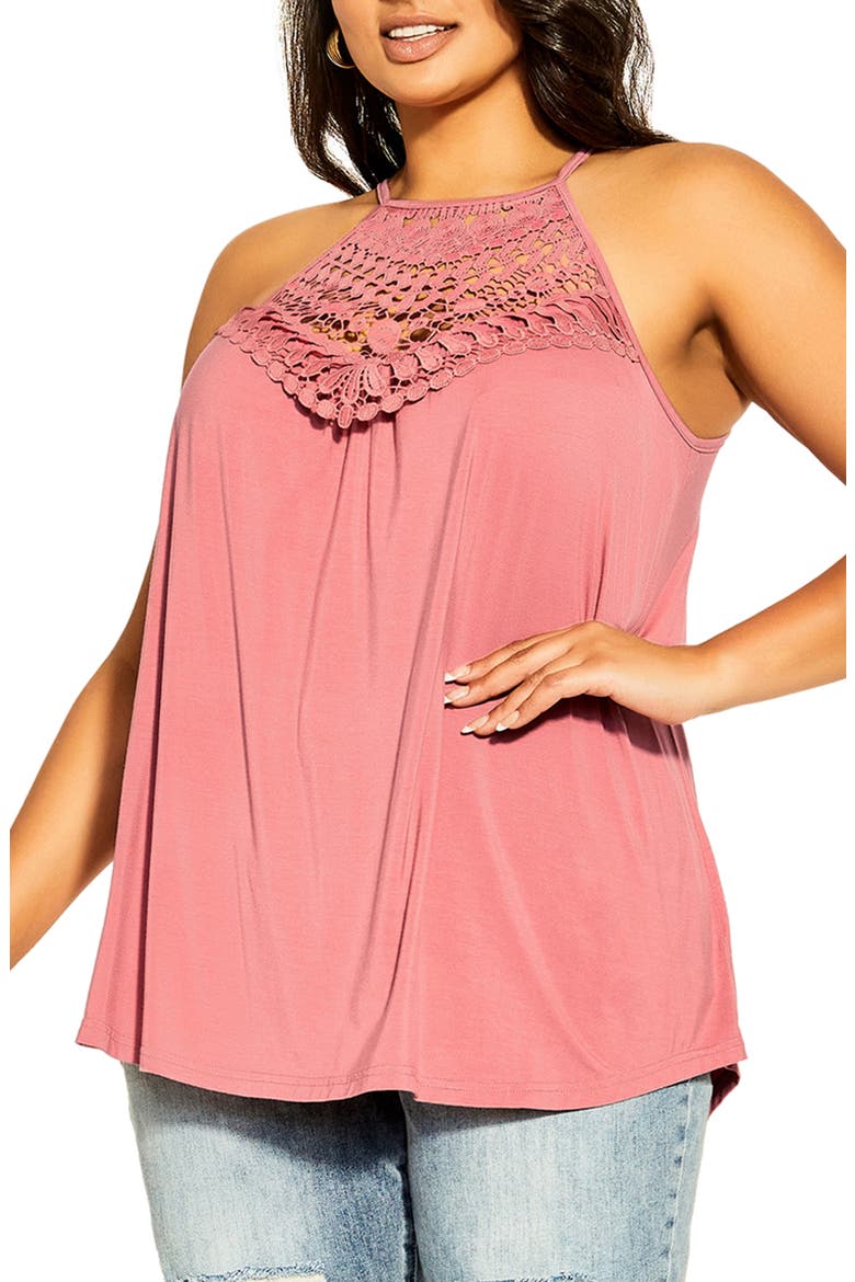 City Chic Island Lace Sleeveless Top (Women) | Nordstrom