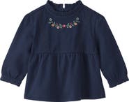Little Planet Kids' Embroidered Slub Jersey Top