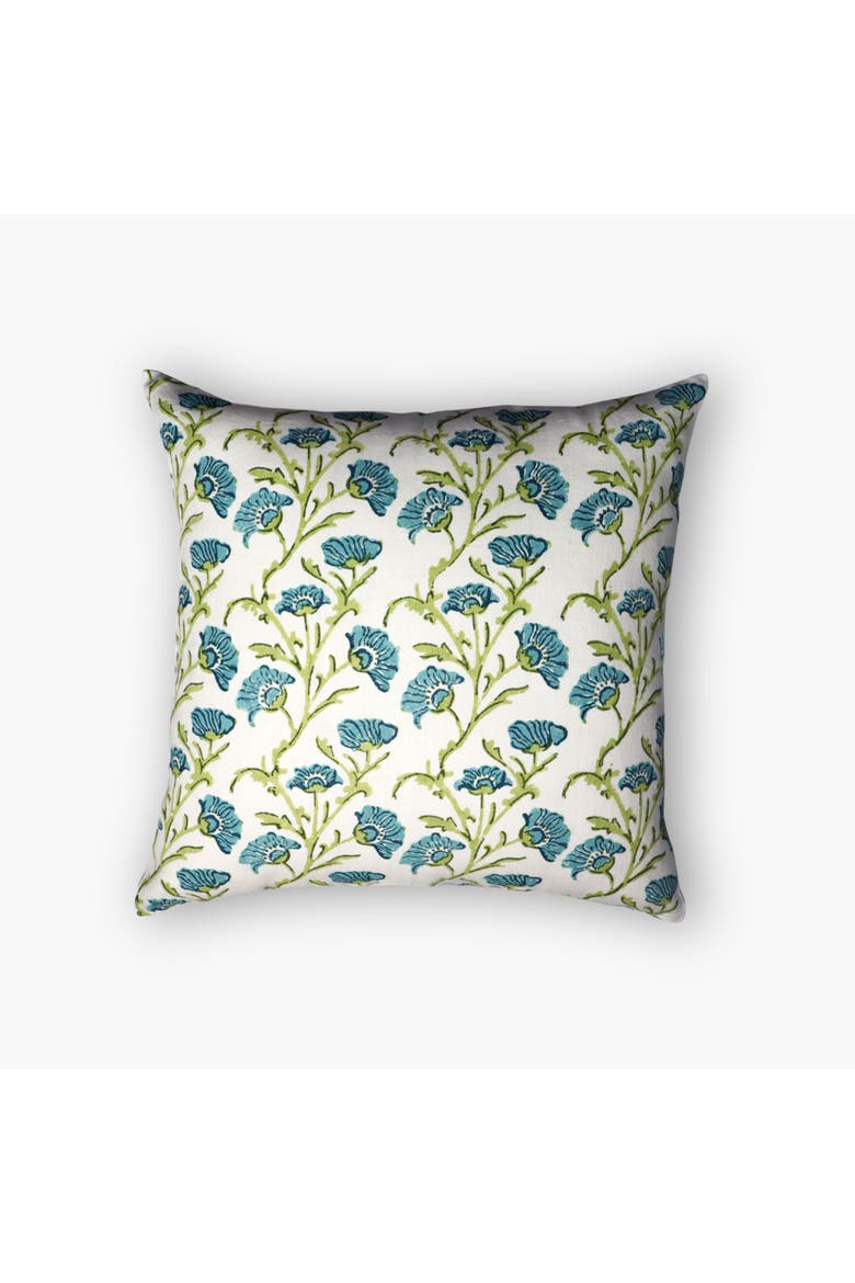 Bella Throw Pillow Cover, Main, color, Olive Green & Blue