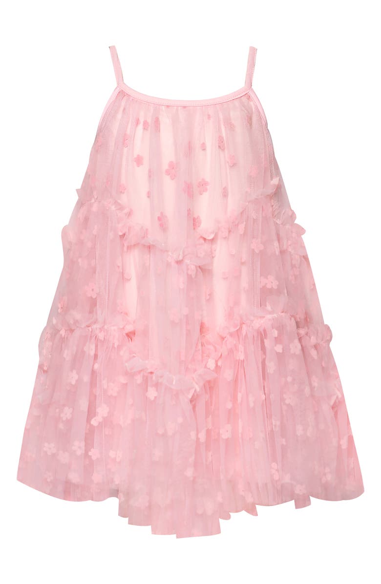 Hannah Banana Kids' Tiered Tulle Party Dress, Main, color, Pink