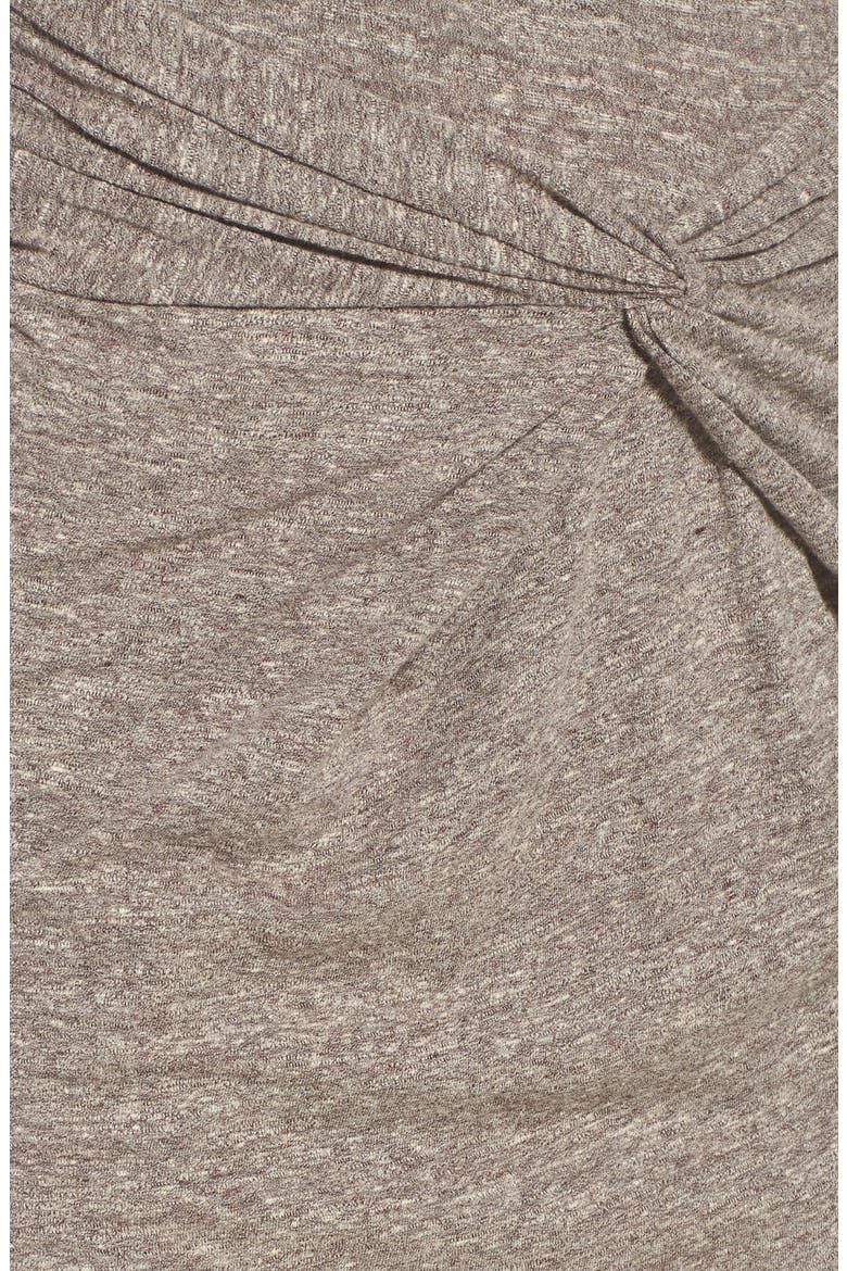 Knot Front Skirt, Alternate, color, GREY MEDIUM HEATHER