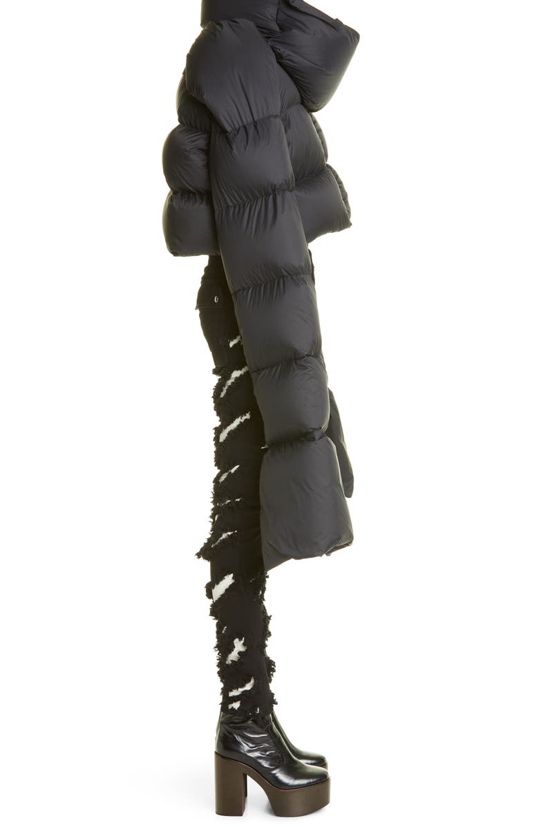 Rick Owens Mountain Crop Quilted Down Puffer Jacket, Alternate, color, 