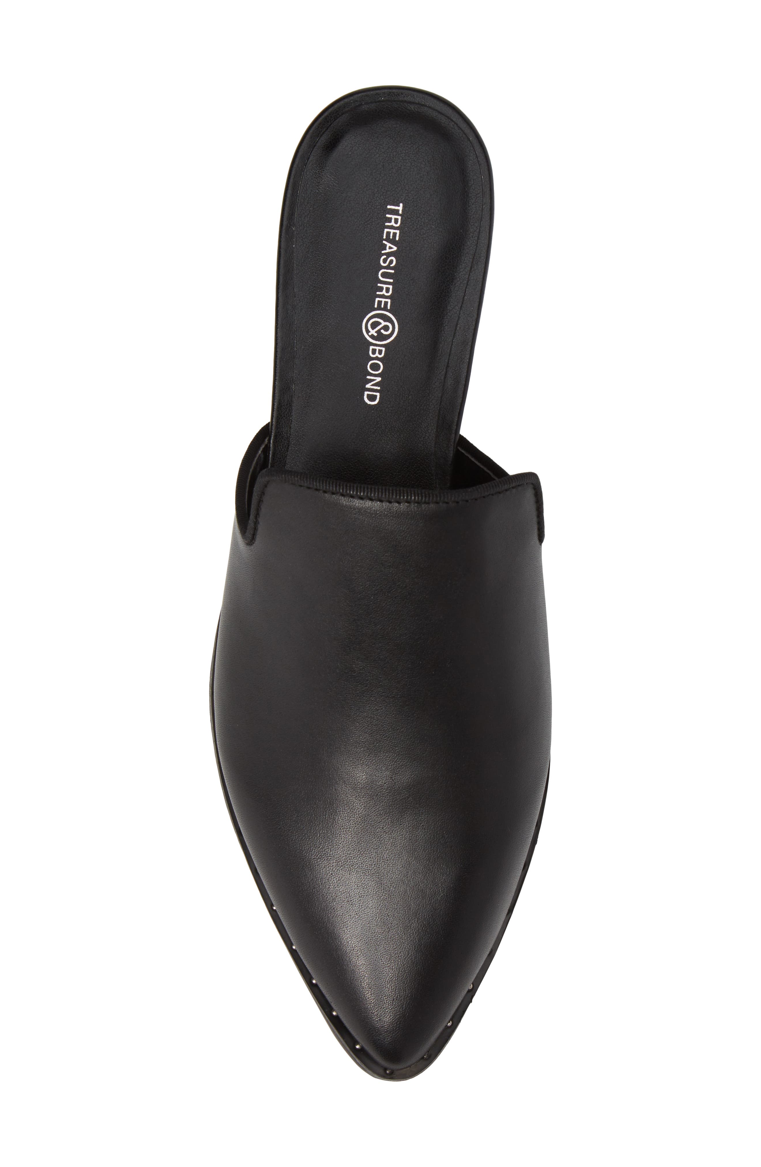 Keaton Loafer Mule, Alternate, color, BLACK LEATHER