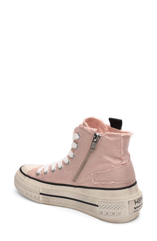 Ash Rage Bis High Top Platform Sneaker In Pink Salt