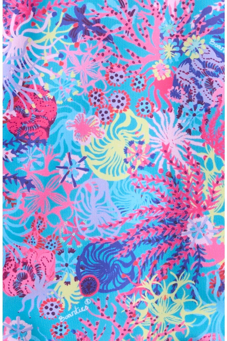 Kids' Sully Coral Ruffle One-Piece Swimsuit, Alternate, color, BLUE MULTI