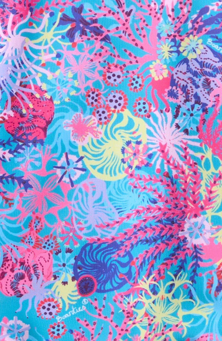 Boardies Kids' Sully Coral Ruffle One-Piece Swimsuit, Alternate, color, Blue Multi