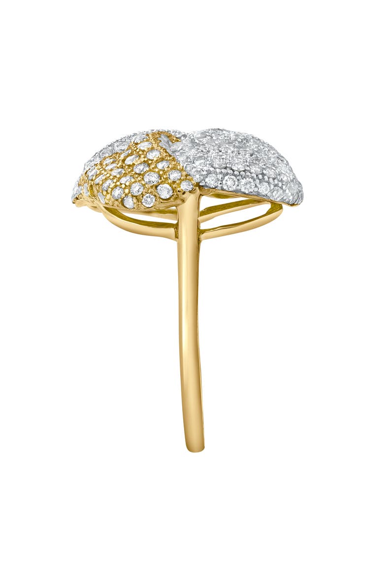 Heiress 1.2 Ct 14K Gold Knot Pave Diamond Ring, Alternate, color, 14K Yellow Gold