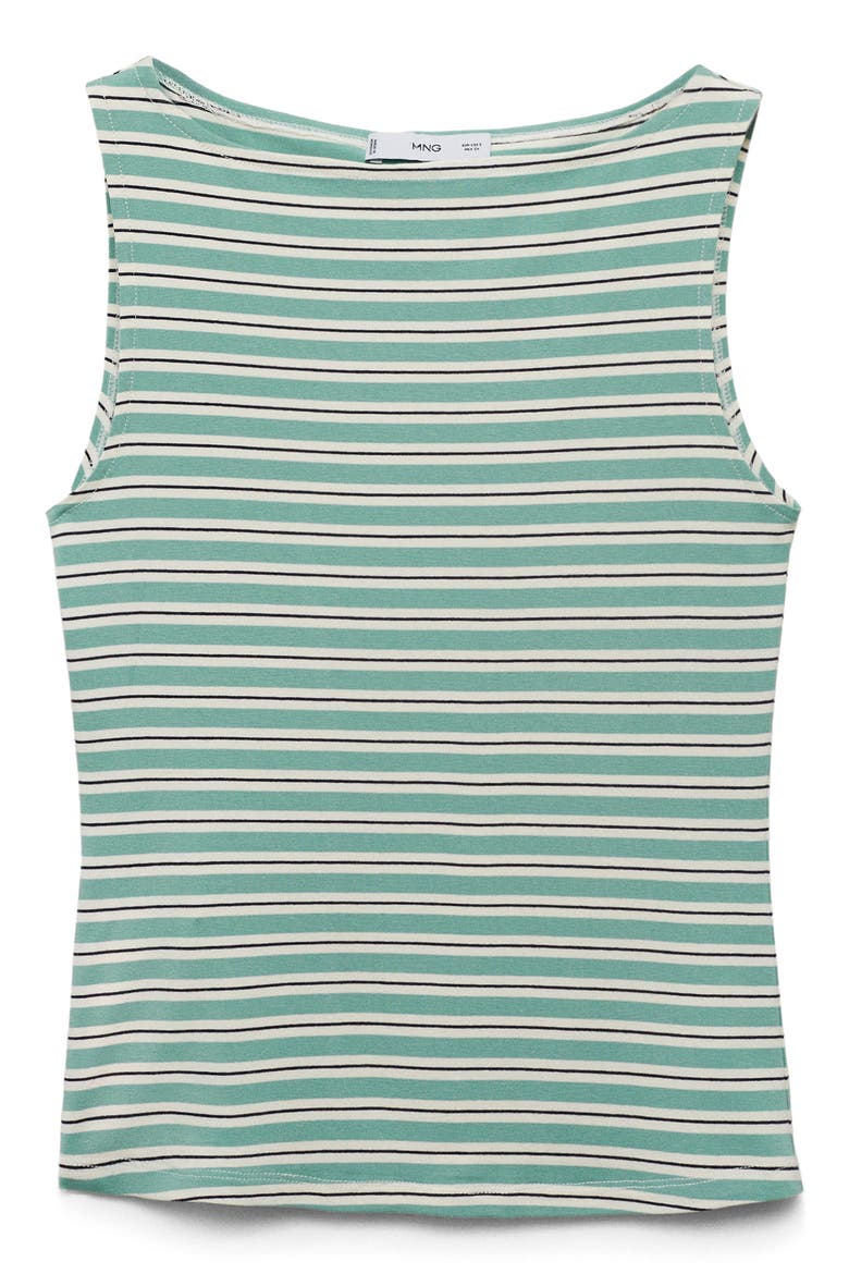 Stripe Boat Neck Tank Top, Alternate, color, GREEN