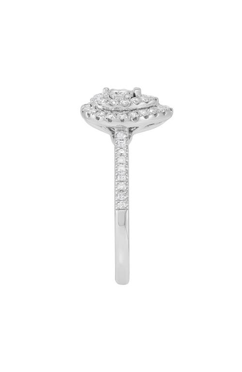 Frankie & Zoe Diamond Halo Ring In Gold