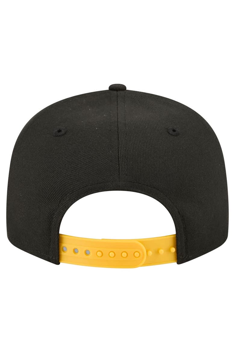 Men's New Era  Black Pittsburgh Steelers Core Team Script 9FIFTY Snapback Hat, Alternate, color, Black